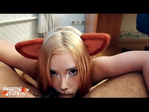 ❤️ Kitsune glutas dikon kaj kumas en ŝia buŝo ❤ Rusia porno ĉe ni